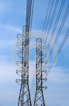 High voltage of power transmission towers