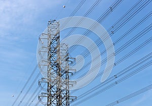 High voltage of power transmission towers