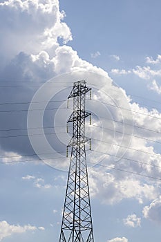 High voltage power transmission towers