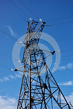 High-voltage power transmission towers