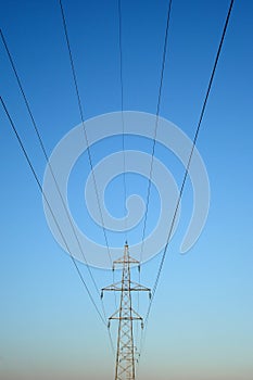 High voltage powerline tower