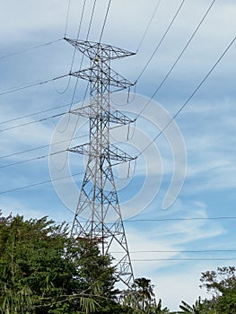 High voltage pylon tower