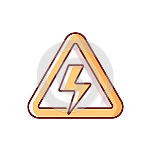 High voltage RGB color icon