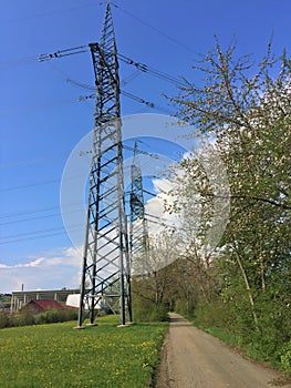 High voltage road Unsurpassed road and highway passing through the hills