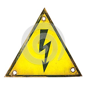 High voltage sign