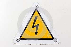 High voltage sign