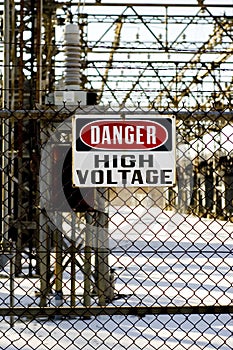 High voltage sign