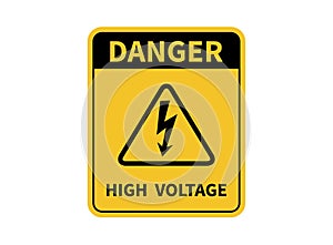 High voltage sign. danger sign. Vector illustration. on white background