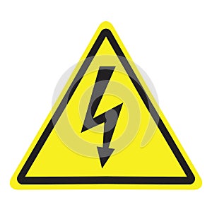 High Voltage Sign. Danger symbol. Warning icon