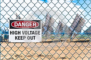 High Voltage Solar Panel Danger Sign