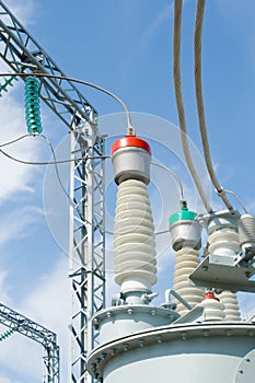 High-voltage substation equipments.