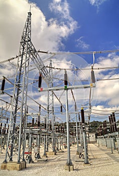 High voltage switchyard