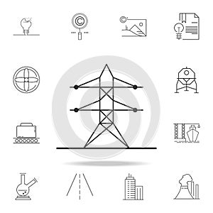 high-voltage tower icon. Detailed set of web icons and signs. Premium graphic design. One of the collection icons for websites, we