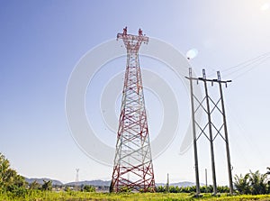 High voltage towers