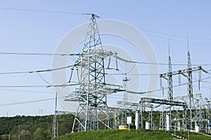 High voltage towers and other equipment