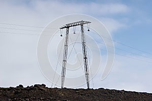 A high-voltage transmission lines along the Vilyuchinsky pass photo