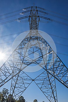 High-voltage transmission lines are used to transmit electric po