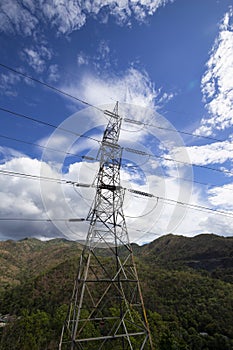 High voltage transmission pole