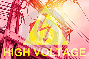 High Voltage Warning Sign.