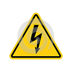High voltage warning sign. Danger high voltage symbol