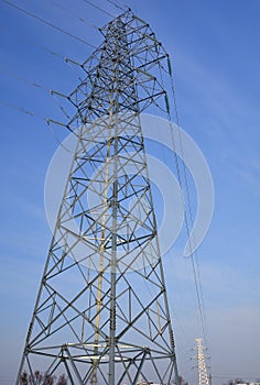 High voltage wire iron tower