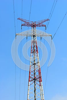 The high-voltage wire tower