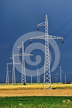 High voltage wires