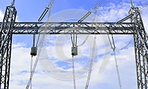 High voltages Electrical Transmission line tower