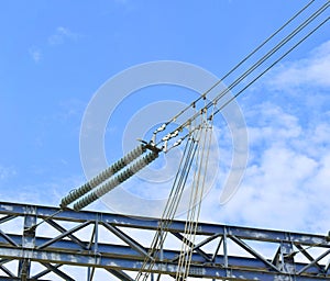 High voltages Electrical Transmission line tower