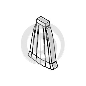 high waisted skirt isometric icon vector illustration photo