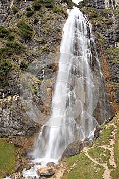 High water cascade in natural park