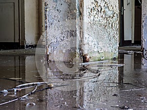 High water Damage flooded house