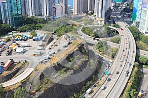the high way system at Tsuen Wan road hk