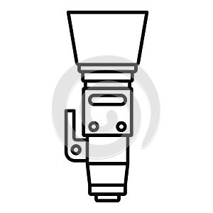 High zoom lens icon, outline style