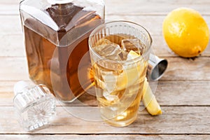 Highball, Whiskey with soda and lemon beverage