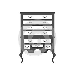 Highboy flat vector. It is executed in the old and modern style.