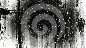 HighContrast BlackAndWhite AbstractTexture WithScattered BrightDots AndVertical Streaks