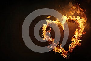 Highdefinition image of a blazing heart photo