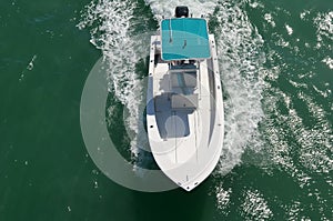 High-End Motor Boat on the Florida Intra-Coastal Waterway
