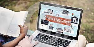 Higher Education Academic Bachelor Financial Aid Concept photo