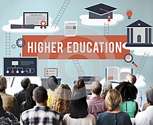 Higher Education Academic Bachelor Financial Aid Concept photo