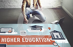Higher Education Academic Bachelor Financial Aid Concept photo