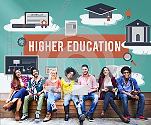 Higher Education Academic Bachelor Financial Aid Concept photo