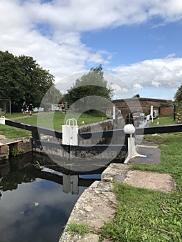 Higher Maunsel Lock -  Bridgwater And Taunton Canal, Somerset, England, UK