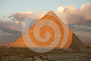 The highest Giza pyramid of Khufu or Cheops photo