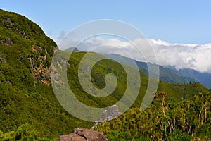 The highest Madeira island mountain Pico Ruivo.