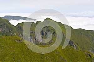 The highest Madeira island mountain Pico Ruivo.