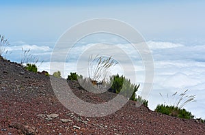 The highest Madeira island mountain Pico Ruivo.