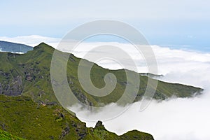 The highest Madeira island mountain Pico Ruivo.