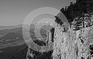 The highest mountain in Lower Austria / Schneeberg / Black and White / BW / Monochrome shot